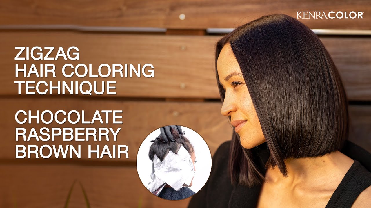 ZigZag Hair Coloring Technique | Chocolate Raspberry Brown Hair