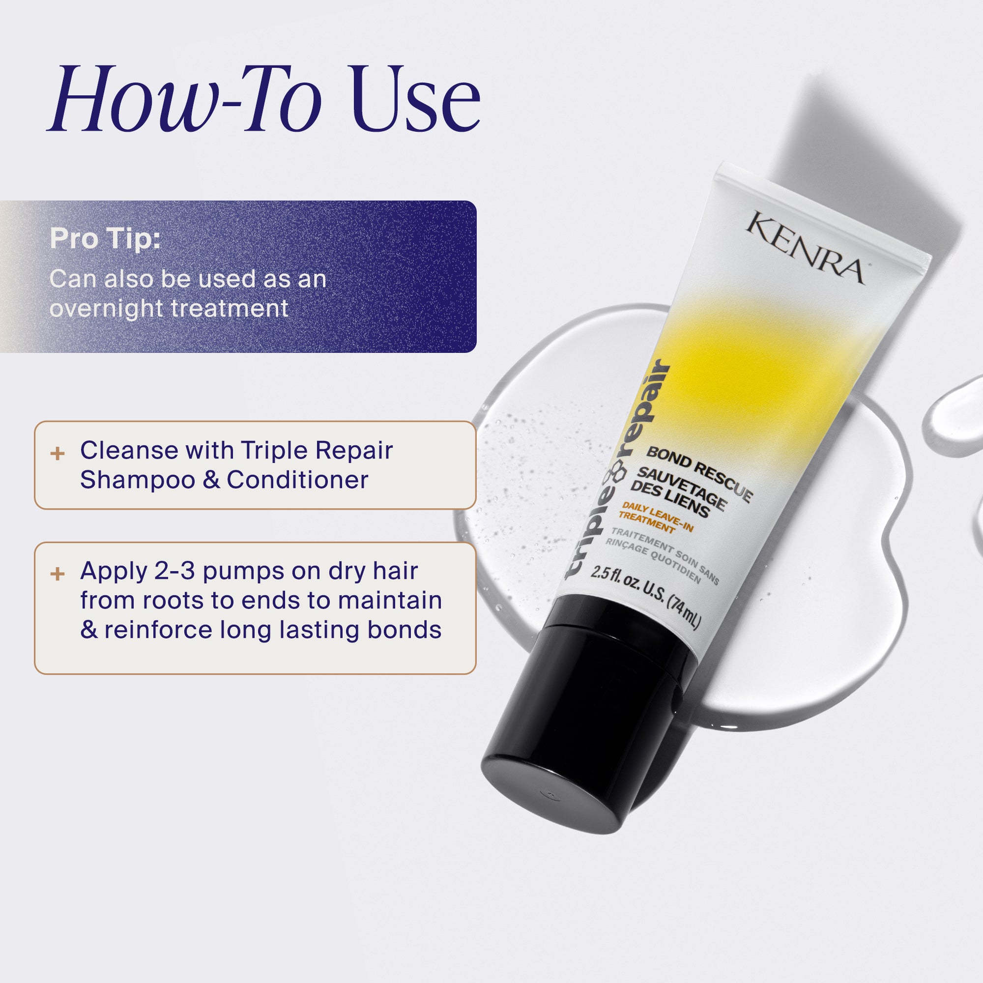 Triple Repair Bond Rescue – Serum | Kenra Professional