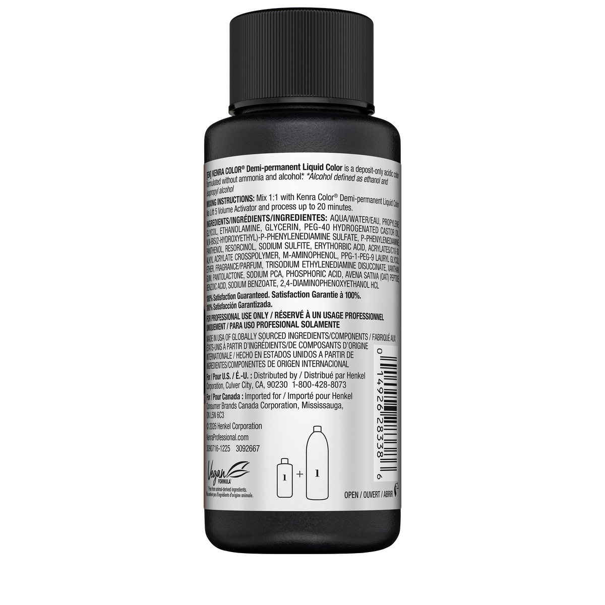 Kenra Color Demi-Permanent Liquid Color 1BL