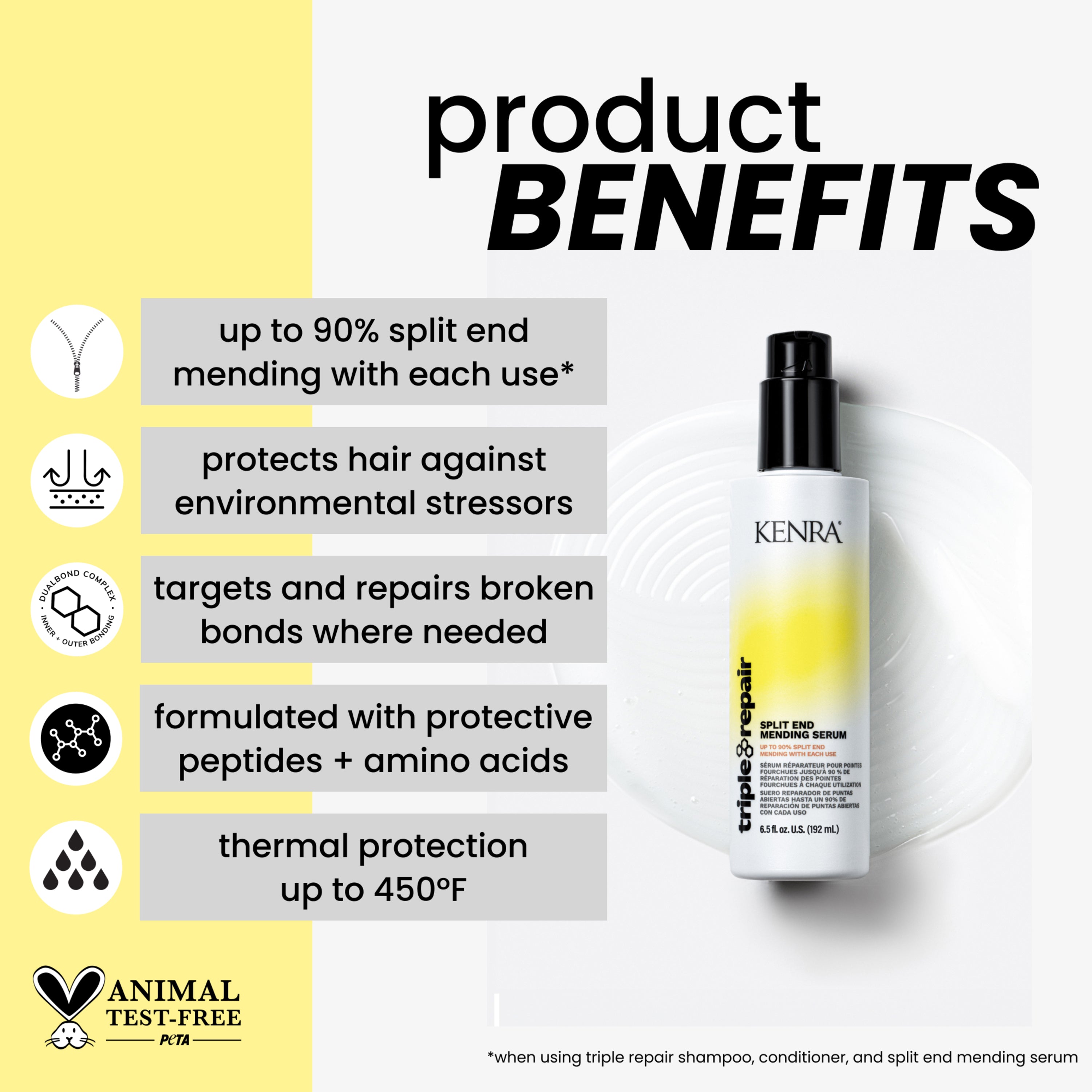 Triple Repair Split End Mending Serum | Kenra Professional