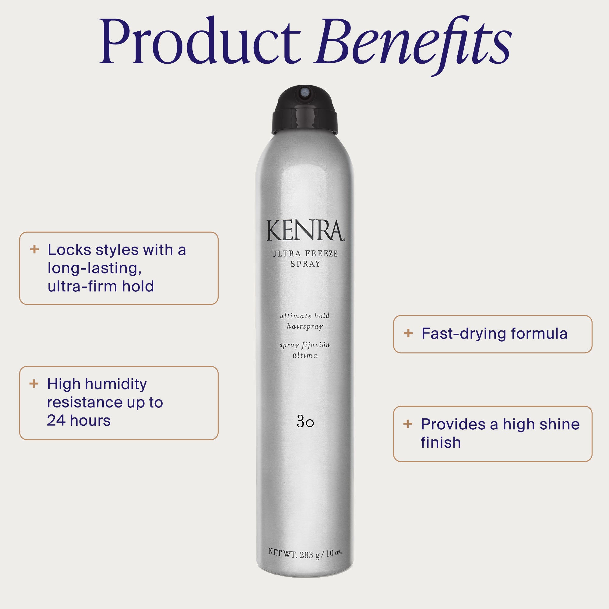 M 301 ヘアスプレー Ultra Freeze Spray 30 – Hold Hairspray | Kenra Professional