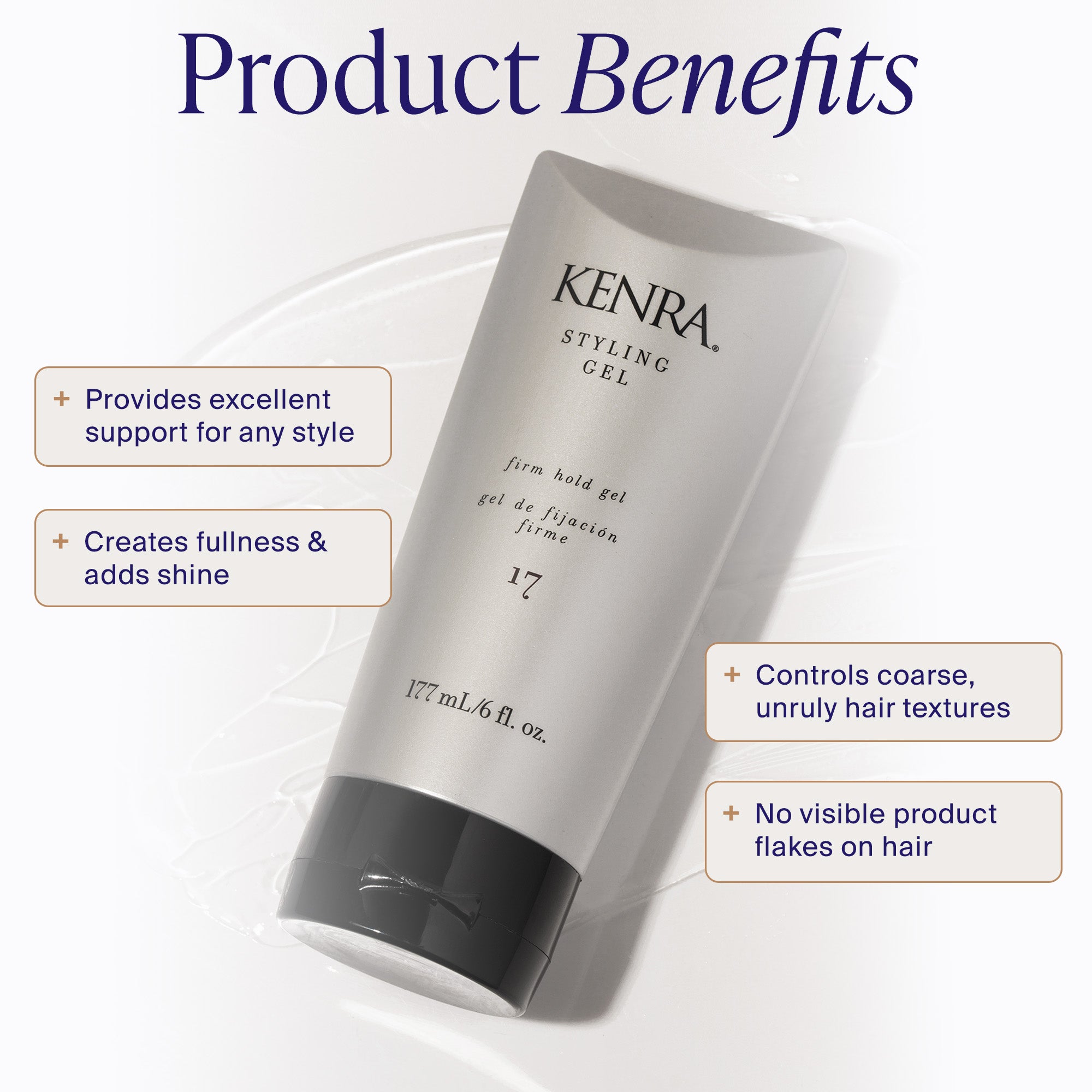 フェイスジェル・ゲル t Styling Gel 17 – Firm Hold Gel | Kenra Professional