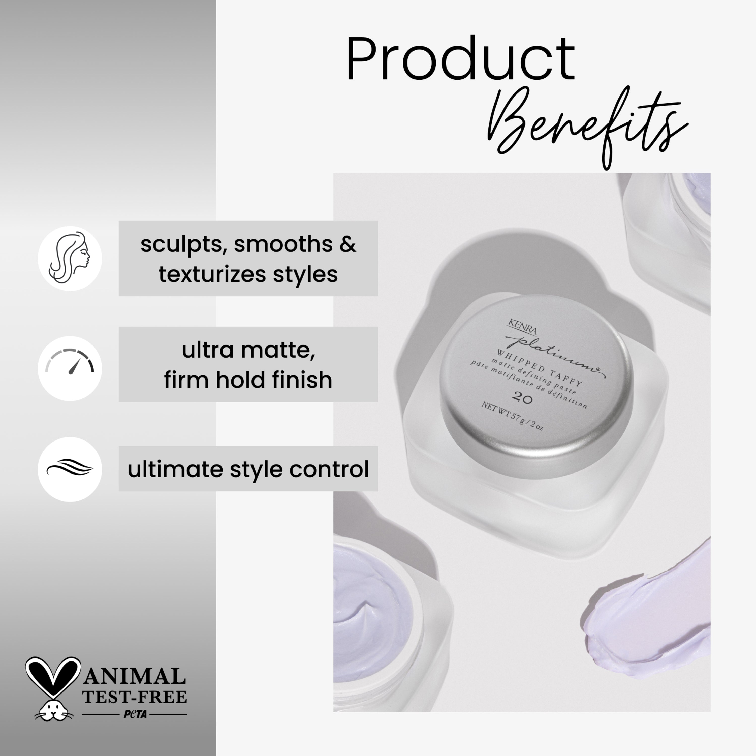 Whipped Taffy 20 – Matte Defining Paste | Kenra Professional