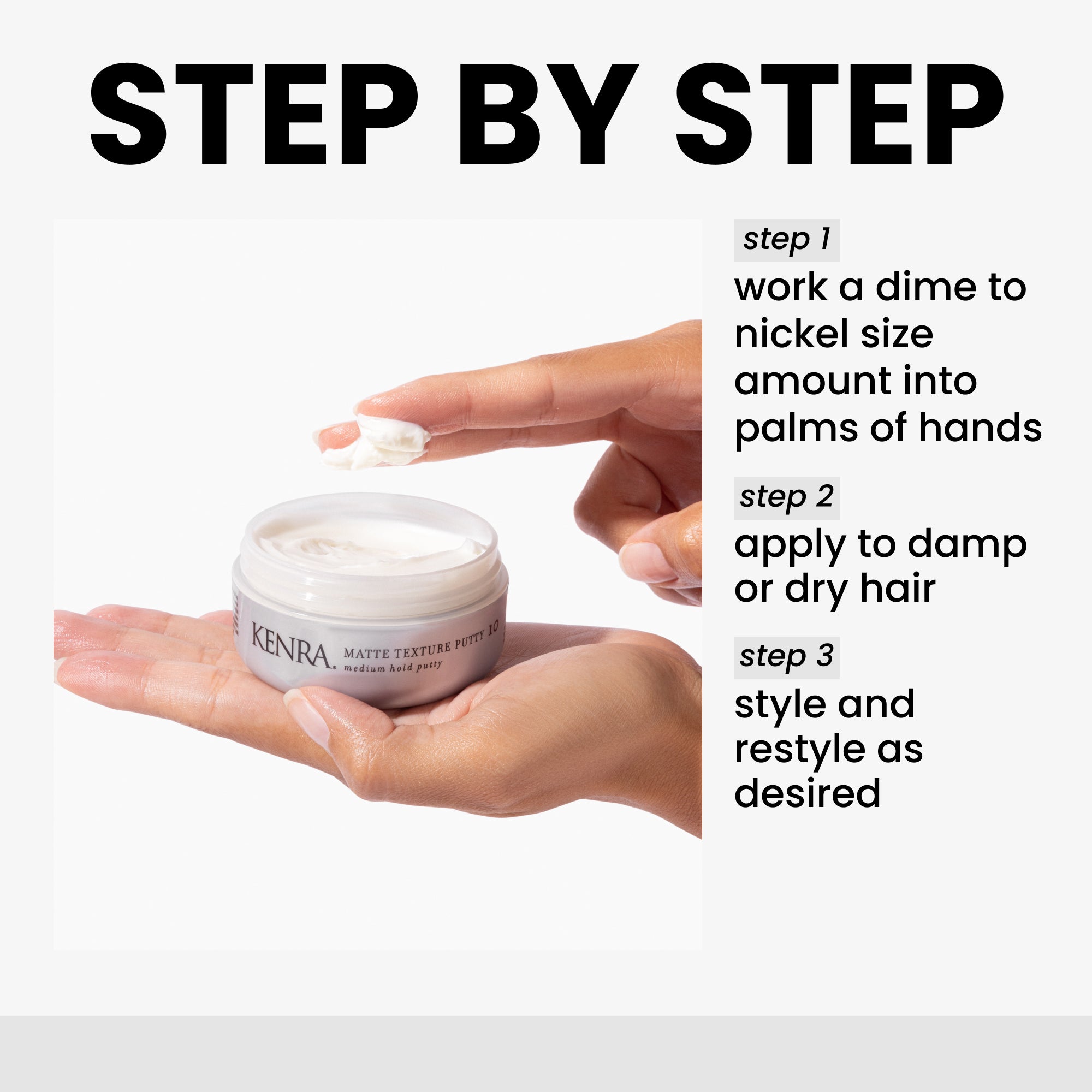 Do white プラス　潤エッティマスク　ヘアバンド Matte Texture Putty 10 – Paste | Kenra Professional