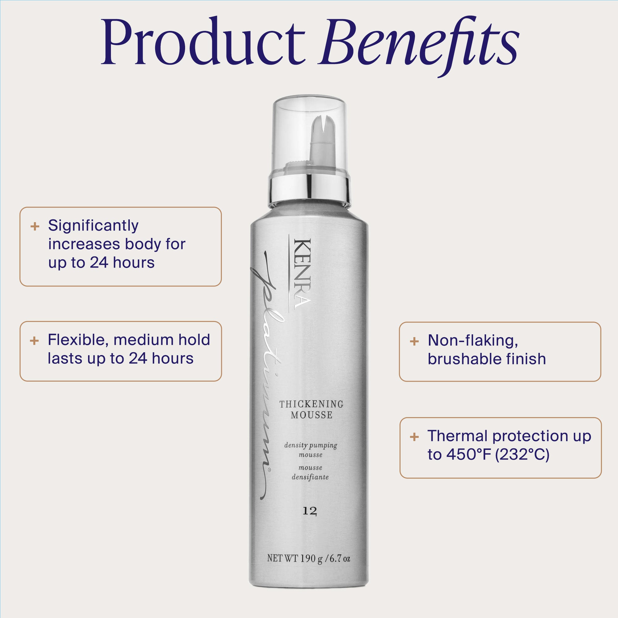 Thickening Mousse 12 – Plumping Mousse | Kenra Professional