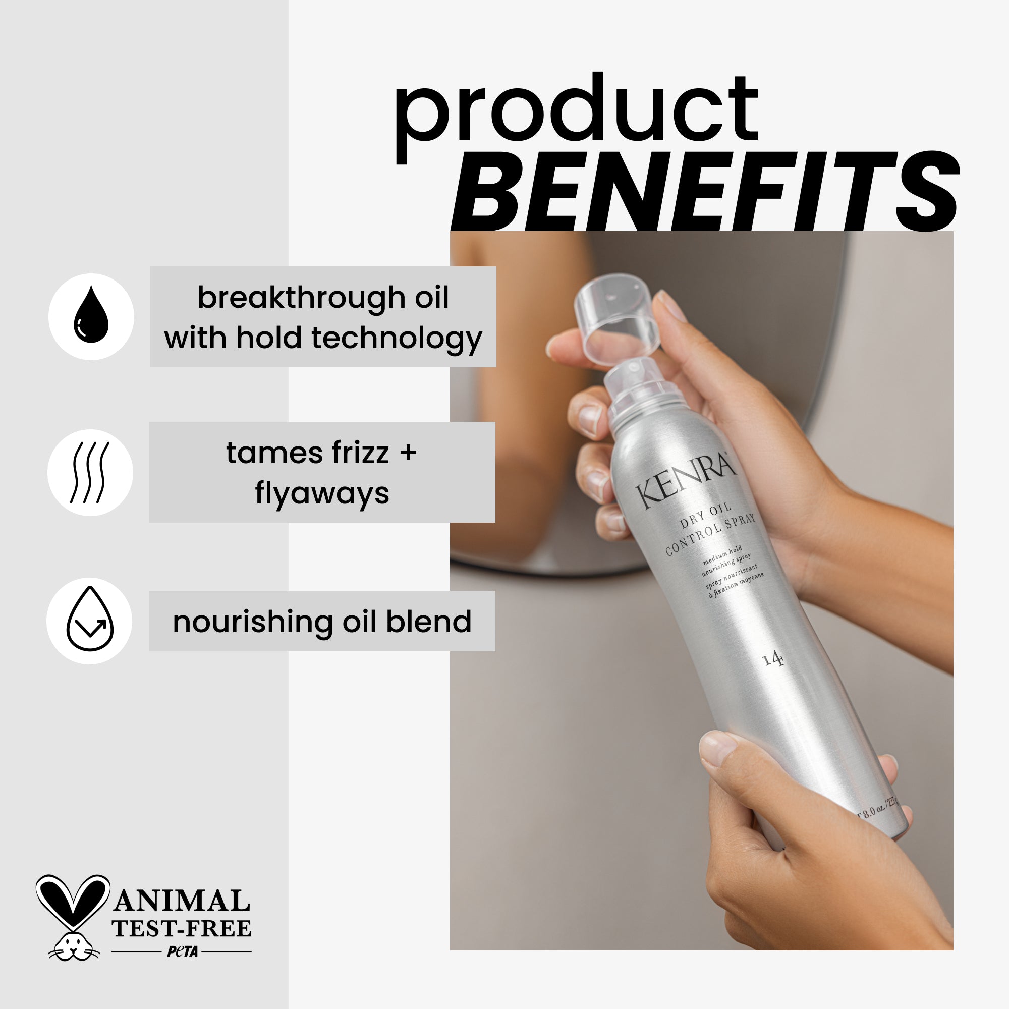 Dry Oil Control Spray 14 – Hairspray | Kenra Professional