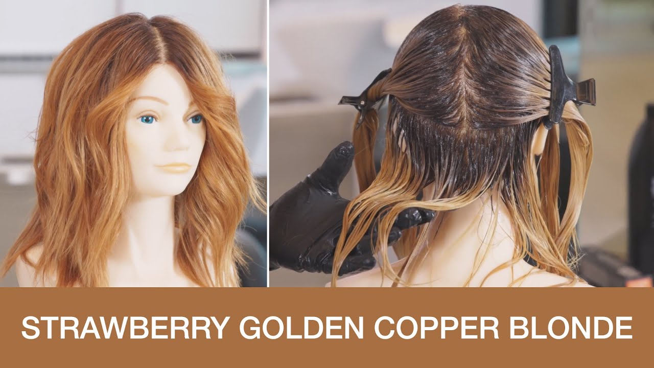 Strawberry Golden Copper Blonde Hair Color by Lo Wheeler Davis